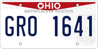 OH license plate GRO1641