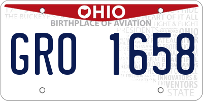 OH license plate GRO1658