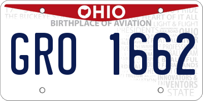 OH license plate GRO1662