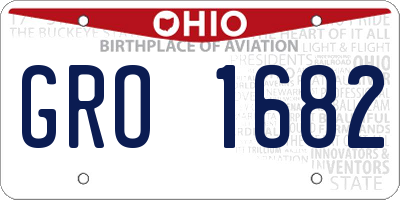OH license plate GRO1682