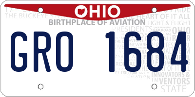 OH license plate GRO1684