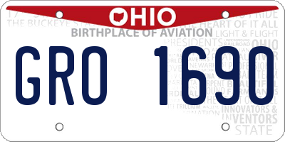 OH license plate GRO1690