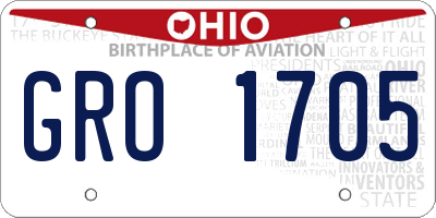 OH license plate GRO1705