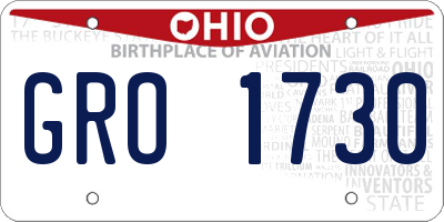 OH license plate GRO1730
