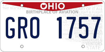 OH license plate GRO1757