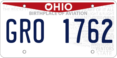 OH license plate GRO1762