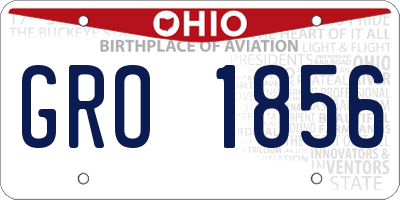 OH license plate GRO1856