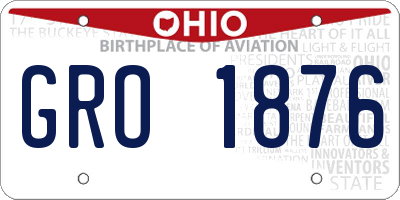 OH license plate GRO1876