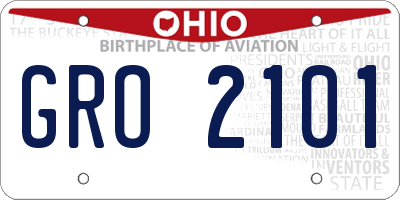 OH license plate GRO2101