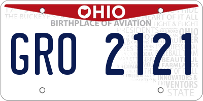 OH license plate GRO2121