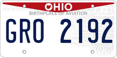 OH license plate GRO2192