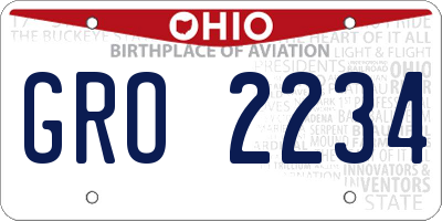 OH license plate GRO2234