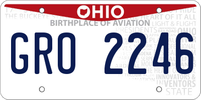 OH license plate GRO2246