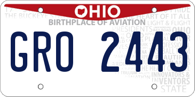 OH license plate GRO2443