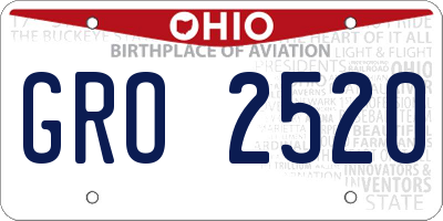 OH license plate GRO2520