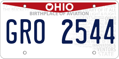 OH license plate GRO2544