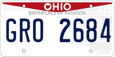 OH license plate GRO2684
