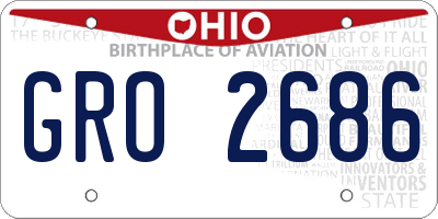 OH license plate GRO2686