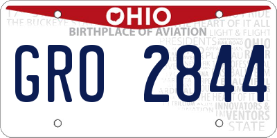 OH license plate GRO2844