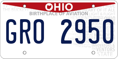 OH license plate GRO2950
