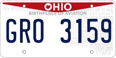 OH license plate GRO3159