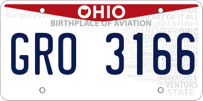 OH license plate GRO3166