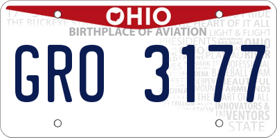 OH license plate GRO3177