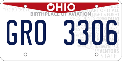 OH license plate GRO3306