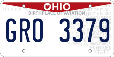 OH license plate GRO3379