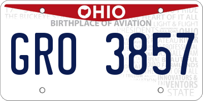 OH license plate GRO3857