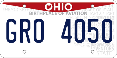 OH license plate GRO4050