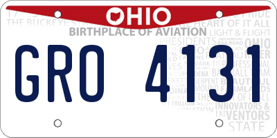 OH license plate GRO4131