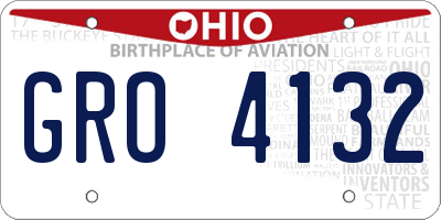 OH license plate GRO4132