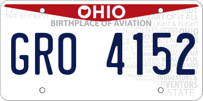 OH license plate GRO4152