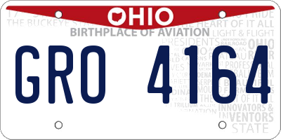 OH license plate GRO4164