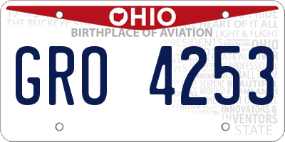 OH license plate GRO4253