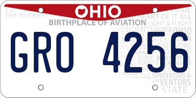 OH license plate GRO4256