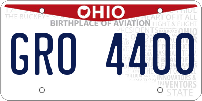 OH license plate GRO4400