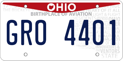 OH license plate GRO4401