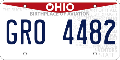 OH license plate GRO4482