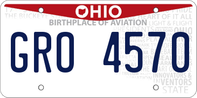 OH license plate GRO4570