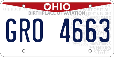 OH license plate GRO4663
