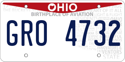 OH license plate GRO4732