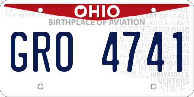 OH license plate GRO4741
