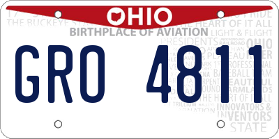 OH license plate GRO4811