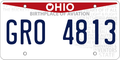 OH license plate GRO4813