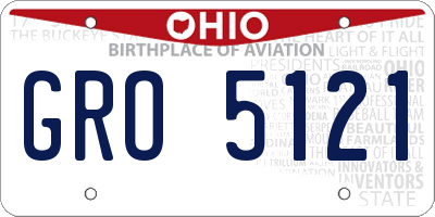 OH license plate GRO5121
