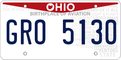 OH license plate GRO5130