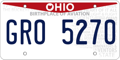 OH license plate GRO5270