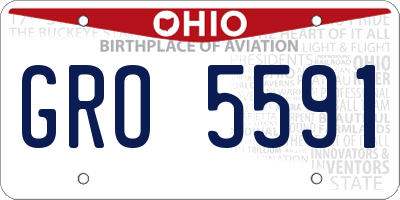 OH license plate GRO5591